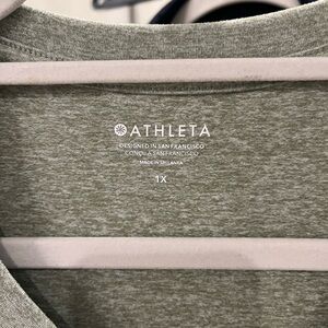 Athleta Olive Green Heather Tee